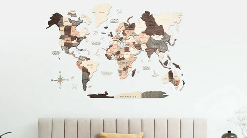 World's first 3D Wooden World Map